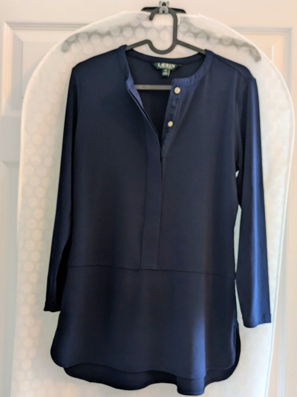 LAUREN Ralph Lauren Dark Blue/Navy Tunic - Size Petite Medium